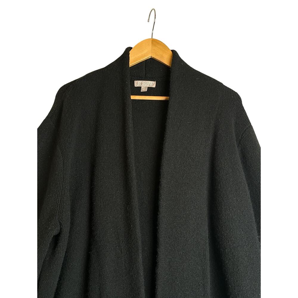 J.Crew Cocoon Sweater Blazer Cardigan Black Oversized Wool Blend XL - Picture 4 of 8